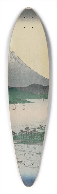 And Hiroshige - Pine Groves of Miho in Suruga, from the series Thirty-six Views of Mount Fuji 39.3 inch art pintail longboard deck
