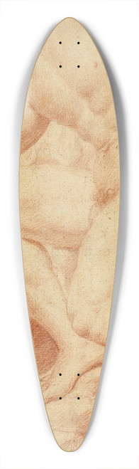 Andrea Camassei - Seated Academic Male Nude in Profile to Left 39.3 inch art pintail longboard deck