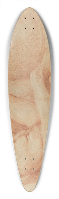 Andrea Sacchi - Academic Nude Study of a Seated Male 39.3 inch art pintail longboard deck