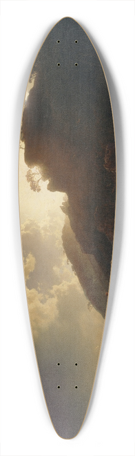 Andreas Achenbach - Sunset after a Storm on the Coast of Sicily 39.3 inch art pintail longboard deck