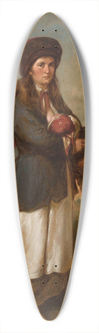 Andrzej Grabowski - Woman with a child against landscape 39.3 inch art pintail longboard deck