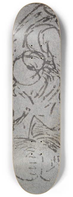 Benjamin West - Mother and Child with Young Boy Leaning on Window Sill 8.25 inch art skate deck