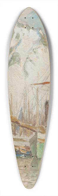 Anna Boberg - In the Harbour, Svolvaer. Study from Lofoten 39.3 inch art pintail longboard deck