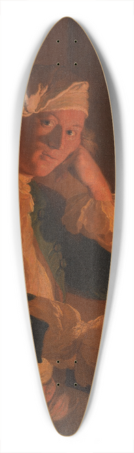 Anna Dorothea Therbusch - A Scientist Seated at a Desk by Candlelight 39.3 inch art pintail longboard deck