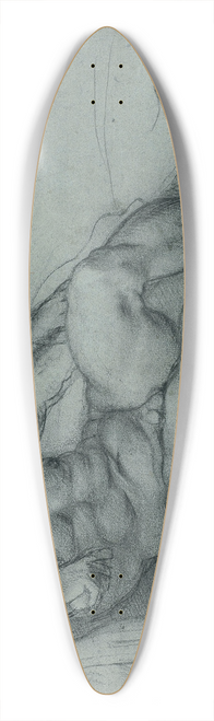 Annibale Carracci - Study of Hercules Resting, with Separate Studies of His Head and Foot 39.3 inch art pintail longboard deck