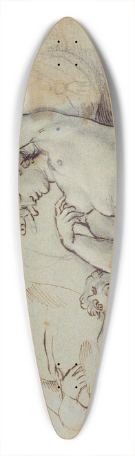 Annibale Carracci - Study of Venus at Rest 39.3 inch art pintail longboard deck