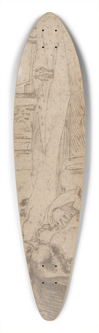 Annibale Carracci - The Virgin and Child Resting Outside a City Gate 39.3 inch art pintail longboard deck