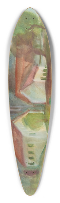 Anny Dollschein - Huser 39.3 inch art pintail longboard deck