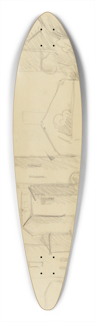 Anny Dollschein - Huser am Land 39.3 inch art pintail longboard deck