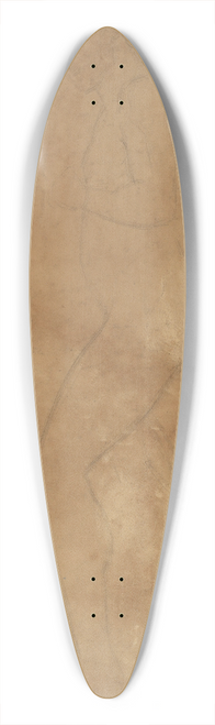 Anselm Feuerbach - Male Nude Walking 39.3 inch art pintail longboard deck