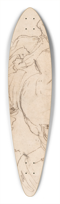 Anthony van Dyck - Study for an Equestrian Portrait, Possibly that of Albert de Ligne, Count of Arenberg 39.3 inch art pintail longboard deck