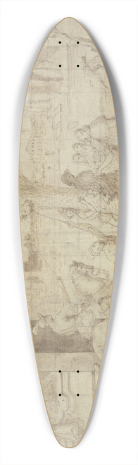 Antoine Caron - Jagdszene mit einem Heiligen 39.3 inch art pintail longboard deck