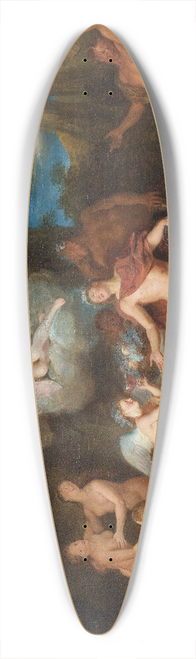 Antoine Coypel - The Alliance of Bacchus and Cupid 39.3 inch art pintail longboard deck