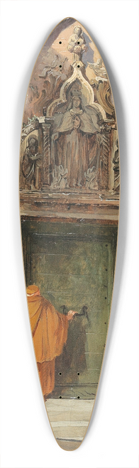 Antonietta Brandeis - Venice, at the gate of the Arco dellAbbazia della Misericordia 39.3 inch art pintail longboard deck