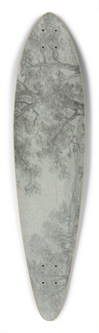 Antonie Waterloo - Tree section by the water 39.3 inch art pintail longboard deck