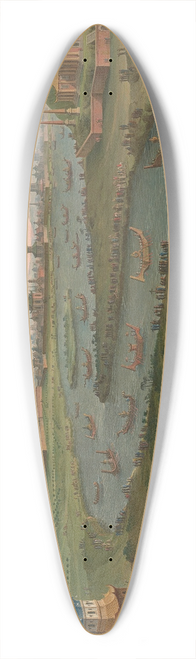 Antonio Joli - A capriccio with the French Ambassador approaching the King of Siams Palace in a state barge, in October 1685 39.3 inch art pintail longboard deck