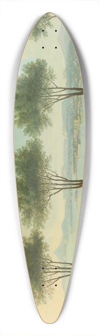 Antonio Joli - View Of The Bay Of Naples From The South (Possibly Poggioreale), Looking North With A King Of The Bourbon Family, Possibly Ferdinand Iv, In The Foreground 39.3 inch art pintail longboard deck