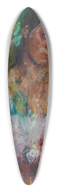 Anton Kolig - Die Gattin des Knstlers mit Blumen 39.3 inch art pintail longboard deck