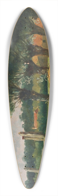 Anton Mauve - Landscape with willow trees 39.3 inch art pintail longboard deck