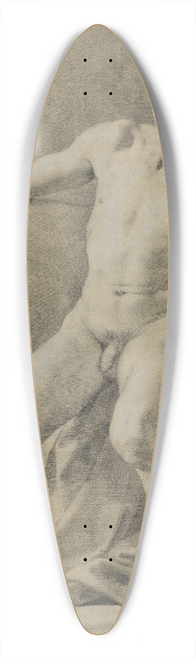 Anton Raphael Mengs - Sitzender mnnlicher Akt, fast frontal, Stab in der Rechten, niederblickend 39.3 inch art pintail longboard deck