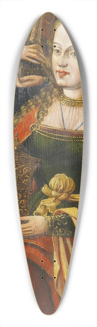 Anton Woensam - The Sts. Magdalen and Ursula right wing of an altarpiece 39.3 inch art pintail longboard deck