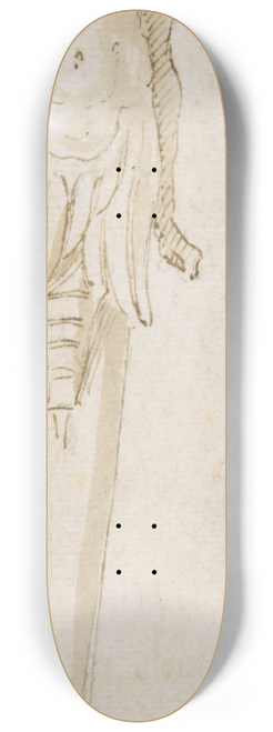Bernardino Poccetti - Design for Pointed Utensil with an Egyptian Style Figure on the Handle 8.25 inch art skate deck