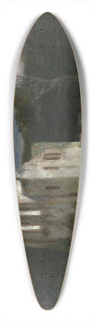 Arnold Bcklin - Mondscheinlandschaft Mit Ruine (Moonlit Landscape) 39.3 inch art pintail longboard deck