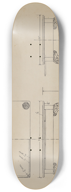 Bernard Krieger - Tea Table 8.25 inch art skate deck
