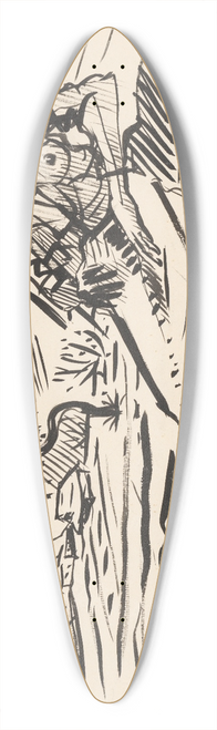 Arnold Peter Weisz-Kubnan - Seated Woman in a Landscape 39.3 inch art pintail longboard deck