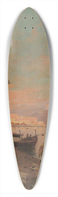 Arthur Fischer - Sommertag am Golf von Neapel 39.3 inch art pintail longboard deck