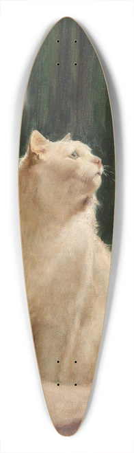 Arthur Heyer - Weie Katze und zwei Zitronenfalter 39.3 inch art pintail longboard deck
