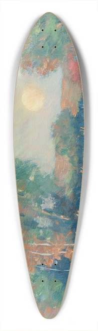 Arthur Hoeber - Summer Landscape at Sunset 39.3 inch art pintail longboard deck