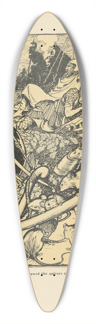 Arthur Rackham - A swarm of field-mice gnawed the quivers and bow-strings 39.3 inch art pintail longboard deck