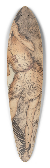 Arthur Rackham - A Terrible Fellow, Little Brother and Little Sister interior illustration 39.3 inch art pintail longboard deck