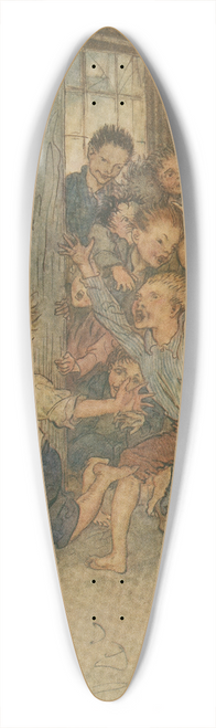 Arthur Rackham - Bursting forth like a legion of young imps 39.3 inch art pintail longboard deck