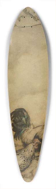 Arthur Rackham - The Adventure of Chanticleer and Partlet 39.3 inch art pintail longboard deck