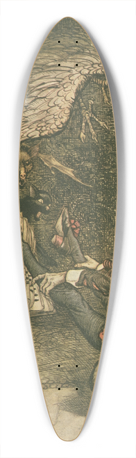 Arthur Rackham - The little man had seated himself in the centre of the circle upon the large skull 39.3 inch art pintail longboard deck
