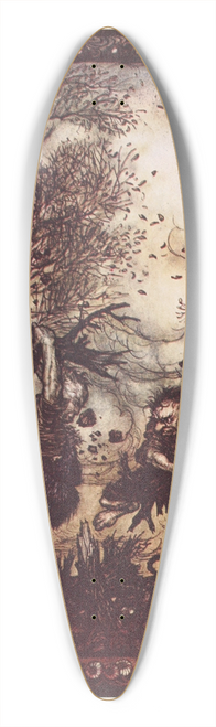 Arthur Rackham - They worked themselves up into such a rage that they tore up trees by the roots 39.3 inch art pintail longboard deck