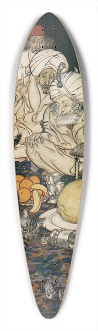 Arthur Rackham - When Puss saw the rats and mice she didnt wait to be told 39.3 inch art pintail longboard deck