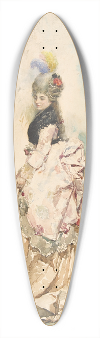 Attilio Simonetti - The Rendezvous 39.3 inch art pintail longboard deck