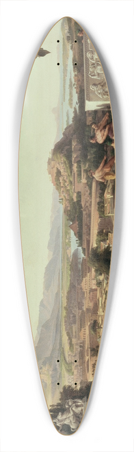 August Ahlborn - View into the Heyday of Greece 39.3 inch art pintail longboard deck