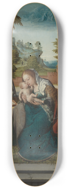 Bernard van Orley - Virgin and Child with Angels 8.25 inch art skate deck