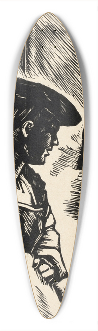 August Kratzer - Der Kirchgang 39.3 inch art pintail longboard deck