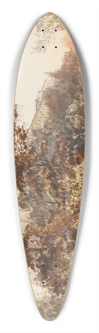 August Lhr - Castillo De Chapultepec 39.3 inch art pintail longboard deck