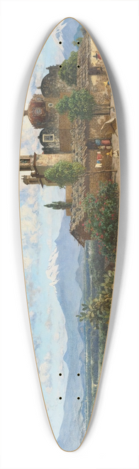 August Lhr - El Valle De Mxico 39.3 inch art pintail longboard deck