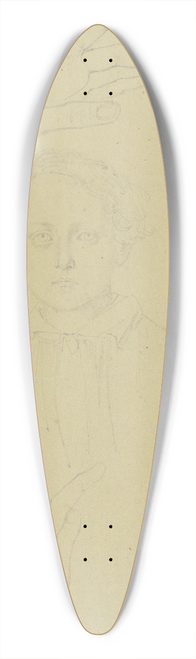 August Lucas - Bildnis Louis Frank und Handstudien 39.3 inch art pintail longboard deck