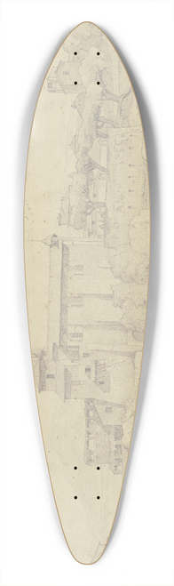 August Lucas - Das Kloster S. Francesco bei Frascati 39.3 inch art pintail longboard deck