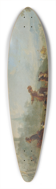 August Querfurt - Aufbruch zur Beizjagd 39.3 inch art pintail longboard deck