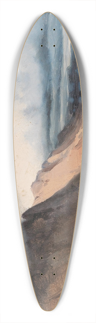 August Schaeffer von Wienwald - The Gosaukamm Mountain Massif 39.3 inch art pintail longboard deck