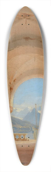 August von Bayer - Ausblick aus einem Kreuzgang 39.3 inch art pintail longboard deck